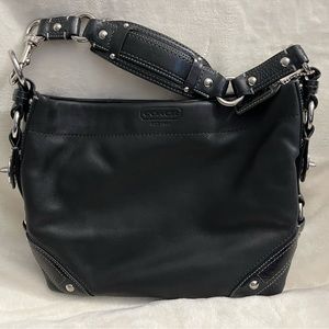 Coach Black Leather Shoulder Bag